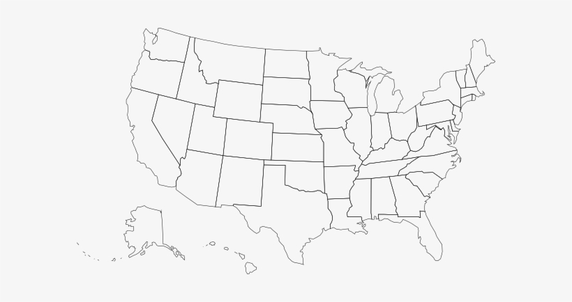 Map Of Usa Outline Transparent, transparent png download