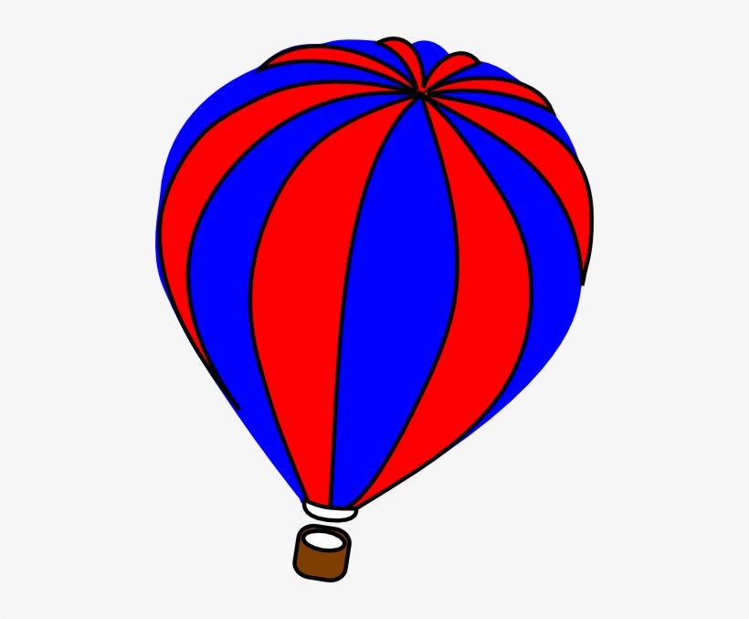 Hot Air Balloon Clipart Person Clipart - Hot Air Balloon Red And Blue, transparent png download