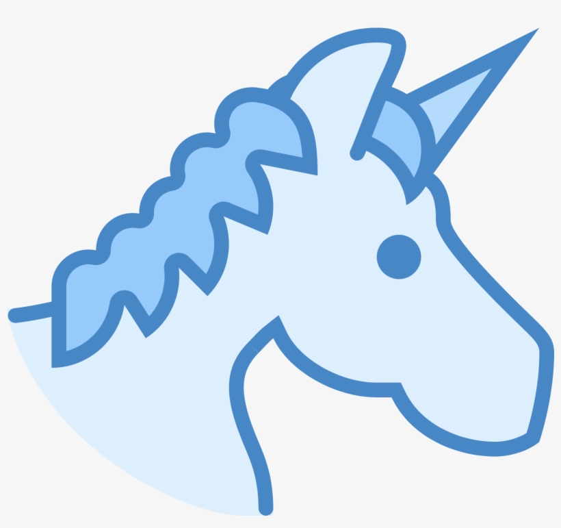 This Icon Represents A Unicorn - Unicorn Icon Png Blue, transparent png download