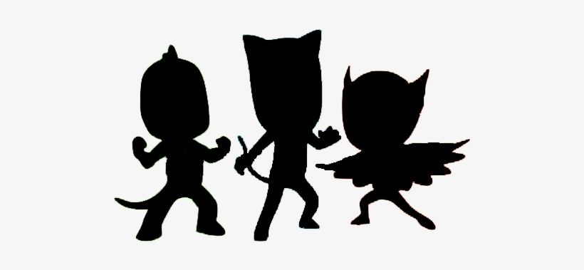 Pj Mask Silhouette - Pj Masks Silhouette Clipart, transparent png download