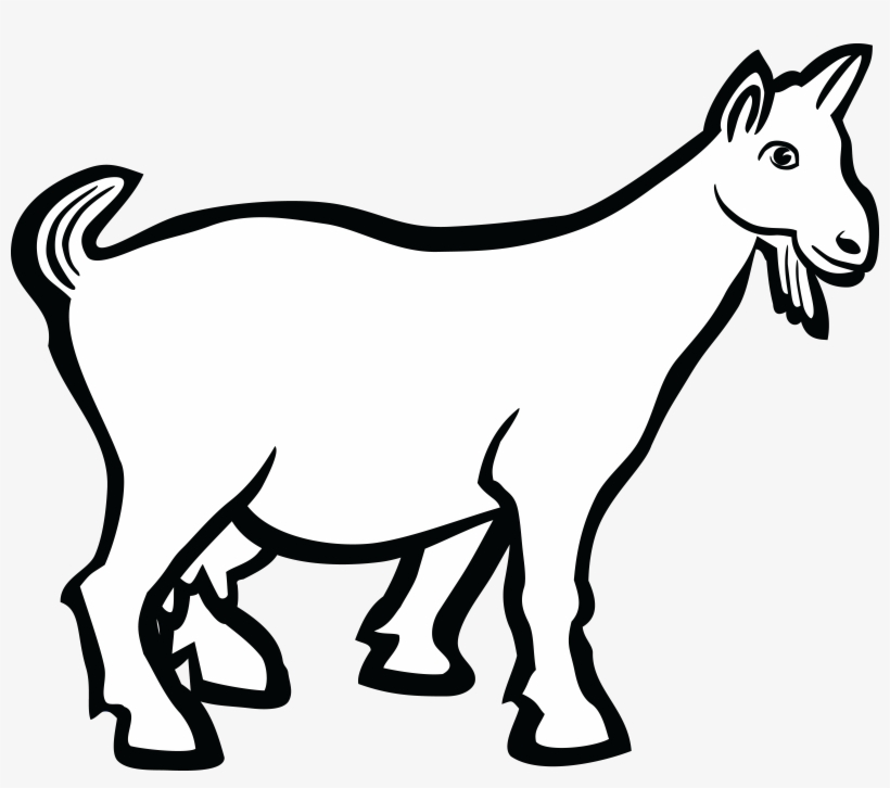 , , - Goat Black And White Clip Art, transparent png download