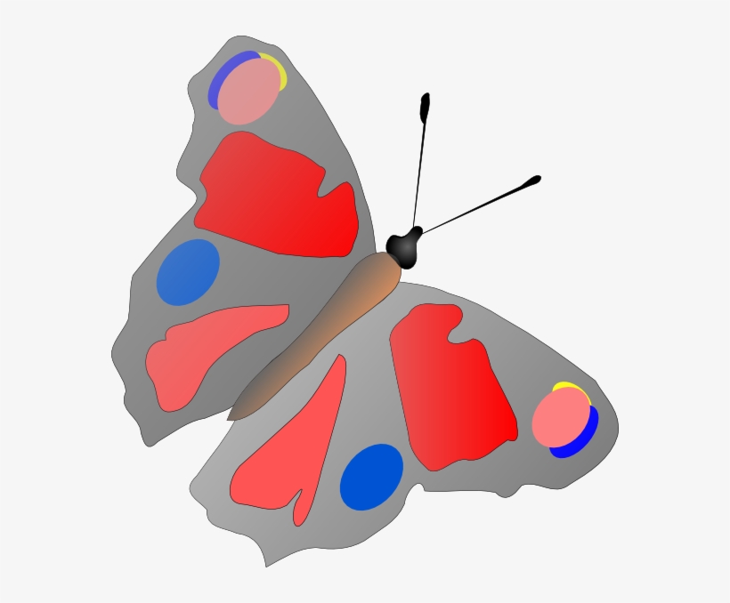 Free Vector Colorful Butterfly Clip Art - Butterfly Clip Art, transparent png download