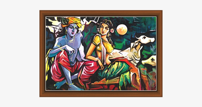 Vector Freeuse Krishna Drawing Modern - Painting, transparent png download