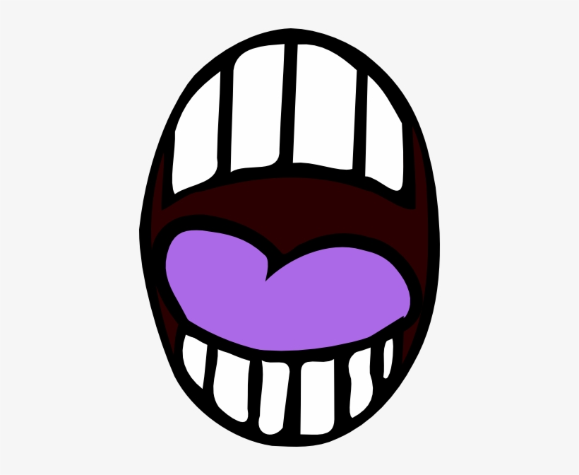 Vector Mouth Animated - Blue Mouth Clip Art, transparent png download