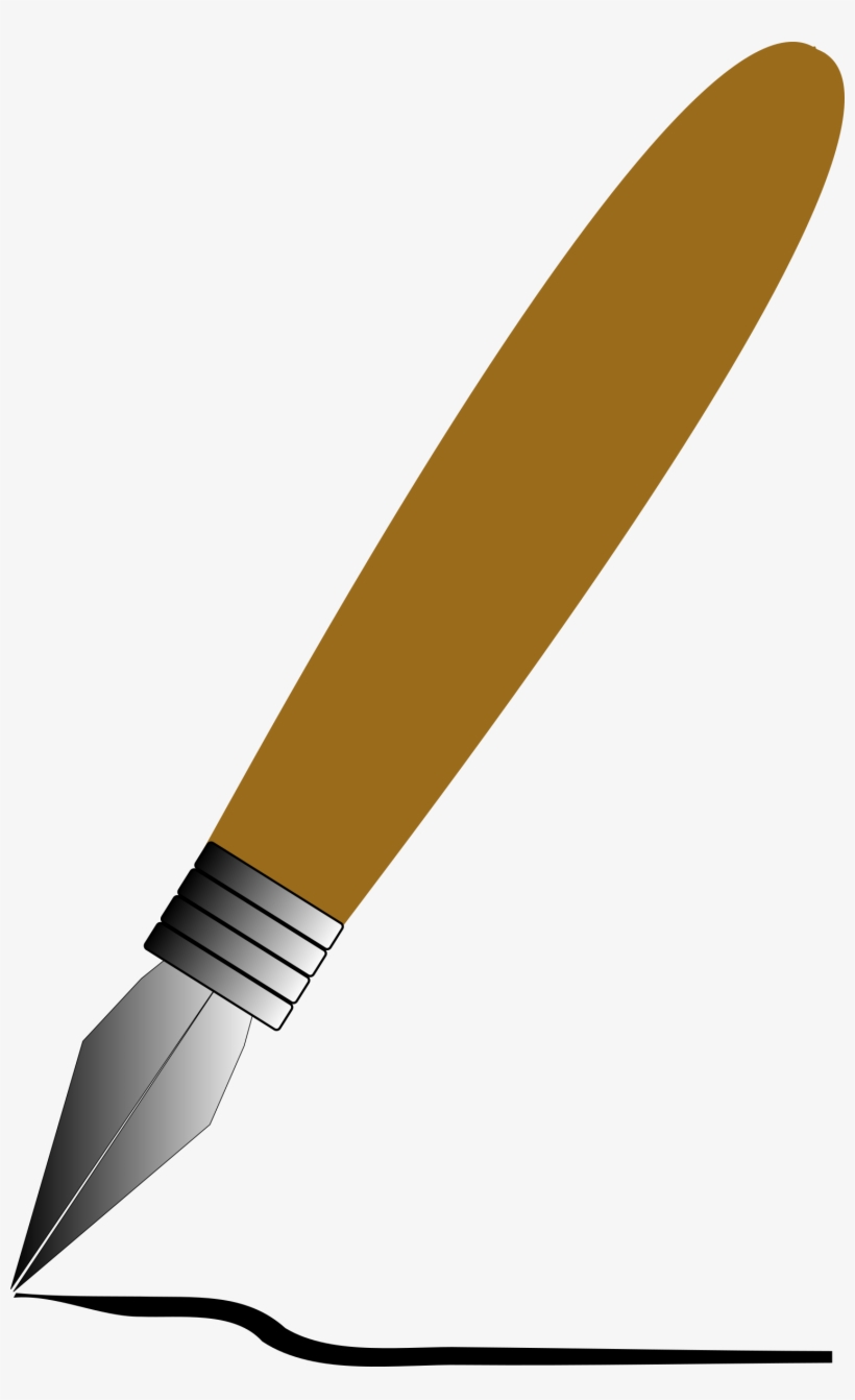 Black And White Library Clipart Fountain Big Image - Calligraphy Pen Clipart, transparent png download