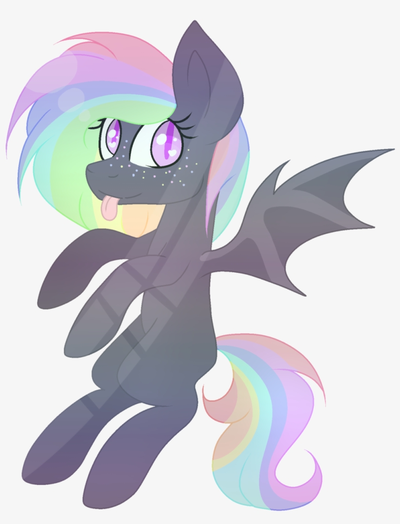 Mintoria, Bat Pony, Bat Pony Oc, Female, Freckles, - Cartoon, transparent png download