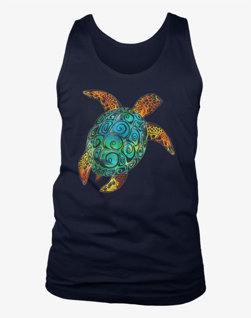 Cosmic Watercolor Sea Turtle T Shirt - T-shirt, transparent png download