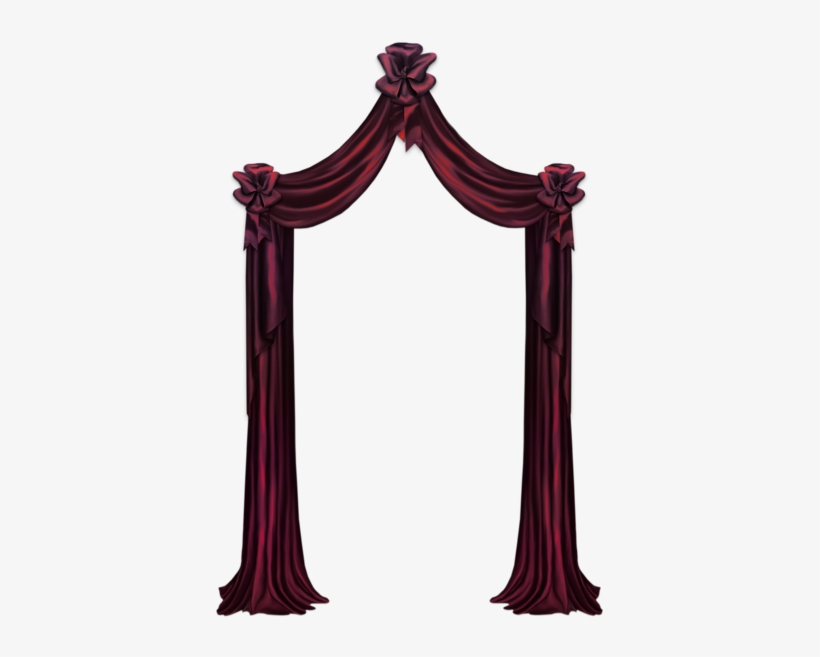 Decor Red Curtain Png Image - Curtain, transparent png download