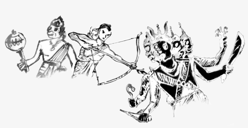 Hindu Festival Of Navarathri - Ramayanam Art, transparent png download