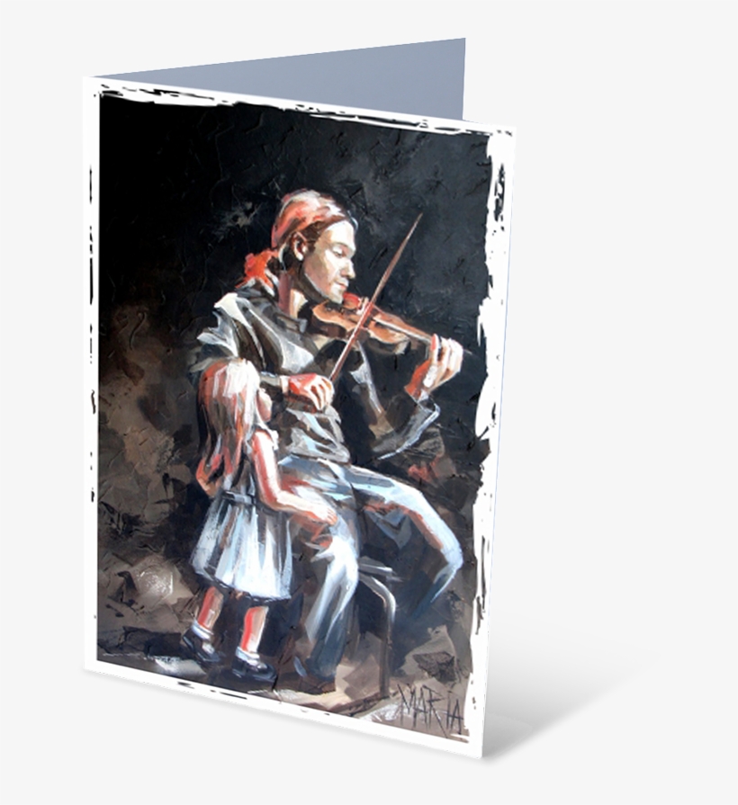 The Violin Player - Painting, transparent png download