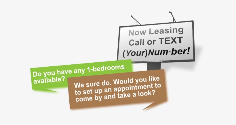 Add Call Or Text To Your Signs, Website And Other Promotional - Lease, transparent png download