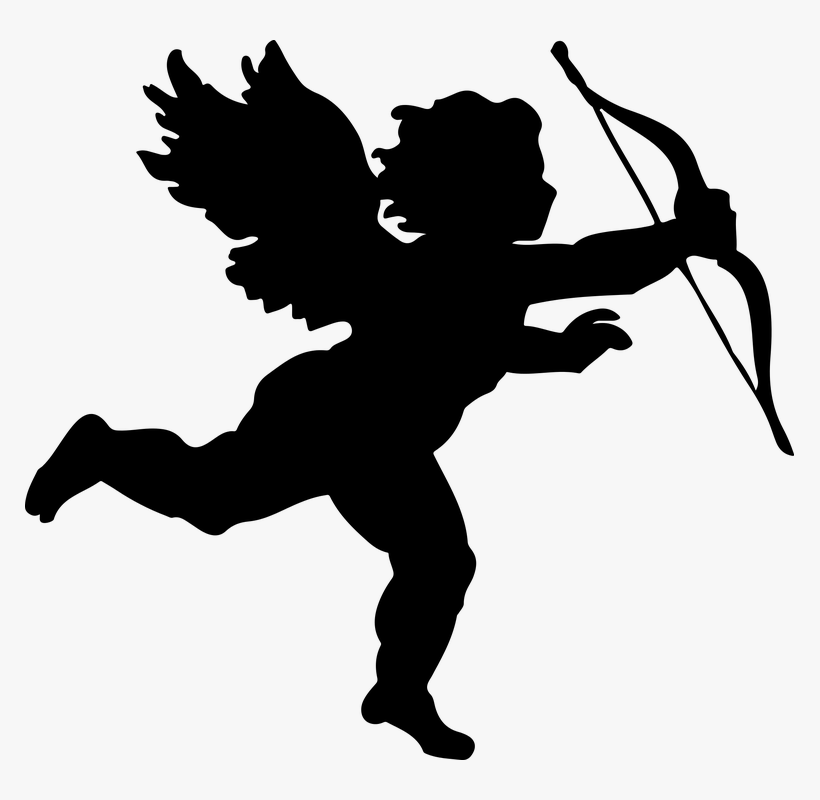 Cherub Cupid Silhouette Love Angel, transparent png download