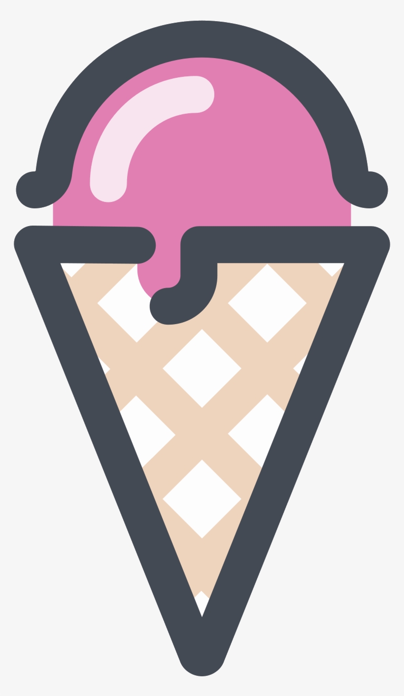 Lody Owocowe Icon - Ice Cream Cone Png, transparent png download