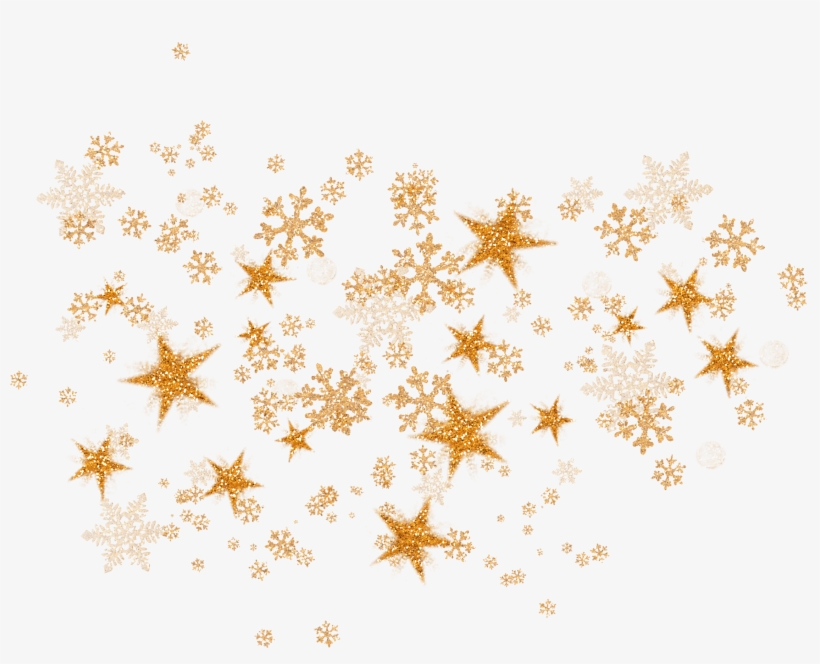 Golden Snowflakes Background Png - Clip Art, transparent png download