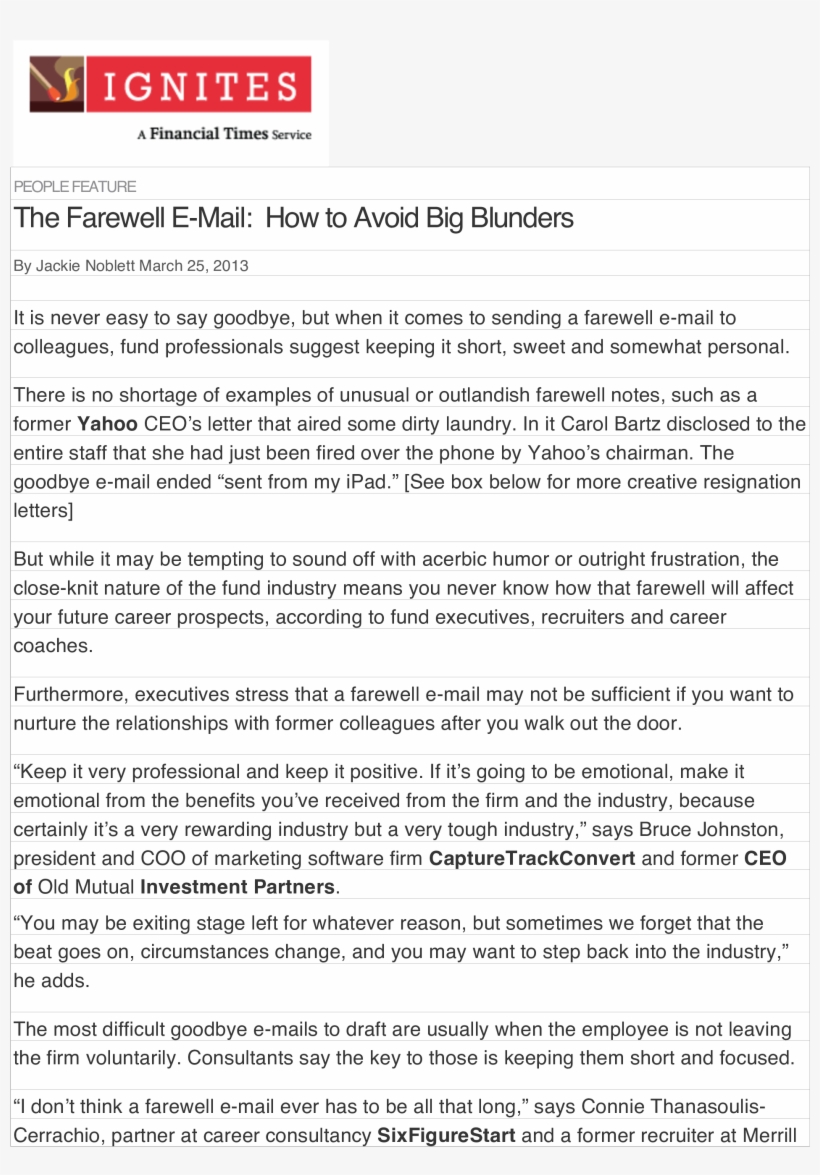 Farewell Official Email Main Image - Education, transparent png download