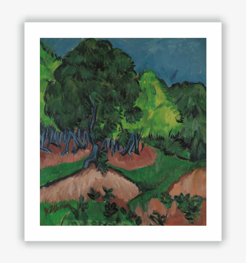 Landscape With Chestnut Tree - Landscape With Chestnut Tree Kirchner, transparent png download
