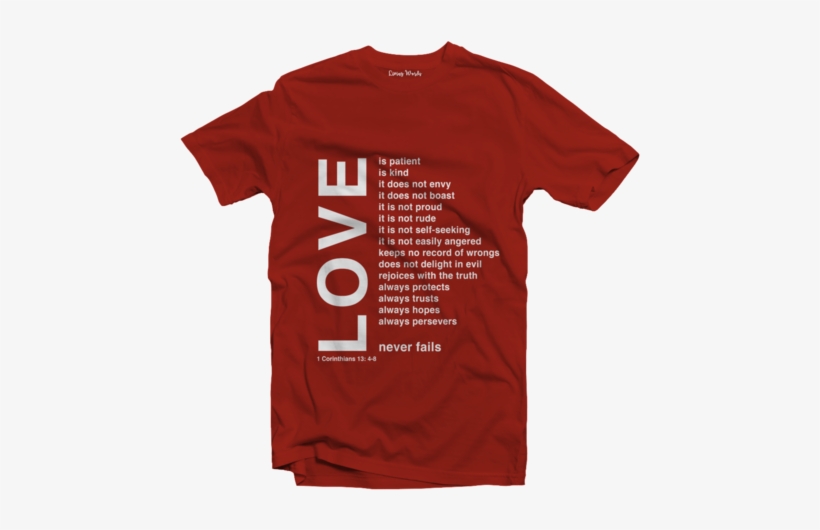 Living Words Men Round Neck T Shirt S / Red Love - Rose Are Red Violets Are Blue Harambe, transparent png download