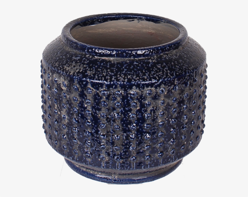 Navy Hobnail Vase - Table, transparent png download