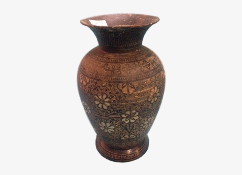 Old Indian Flower Vase - Vase, transparent png download