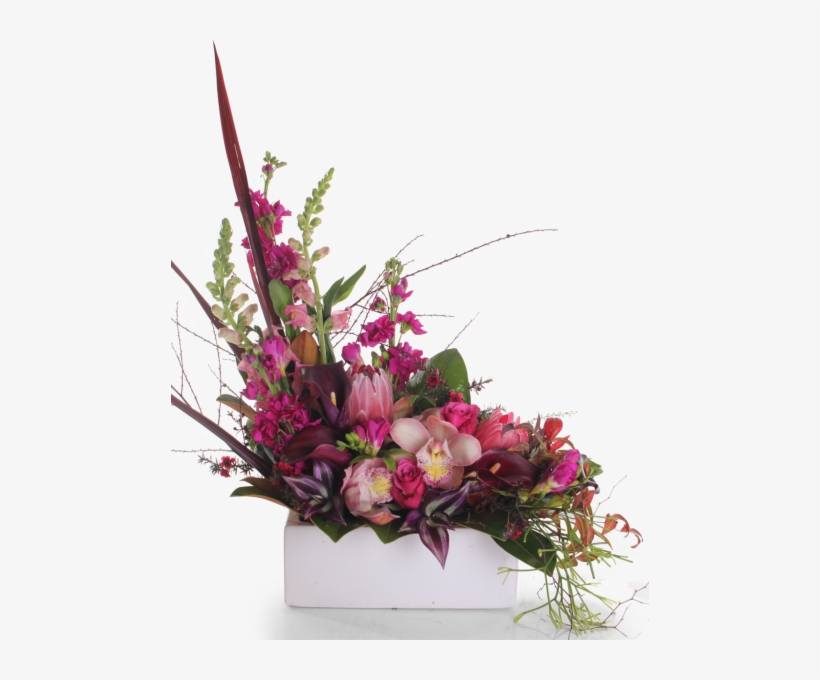 Modern Ceramic Trough Arrangement - Modern Flower Arrangement Png, transparent png download