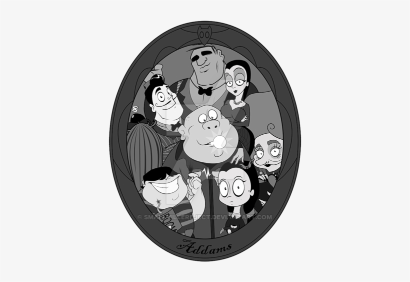 Addams Family Portrait In Frame By Smallvillereject - The Addams Family, transparent png download
