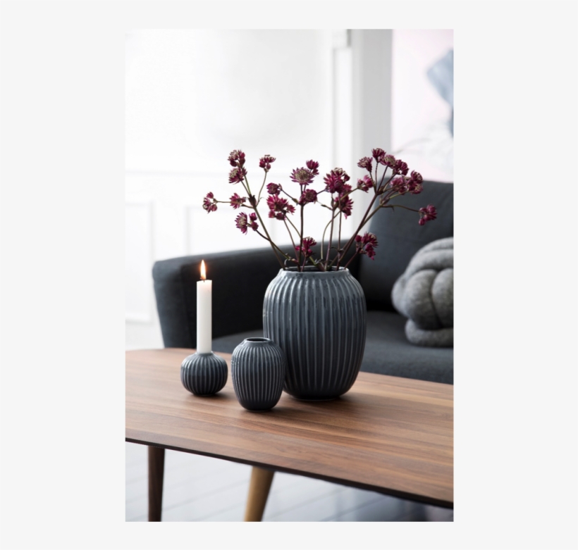 Hammershøi Vase H25cm, Anthracite, transparent png download