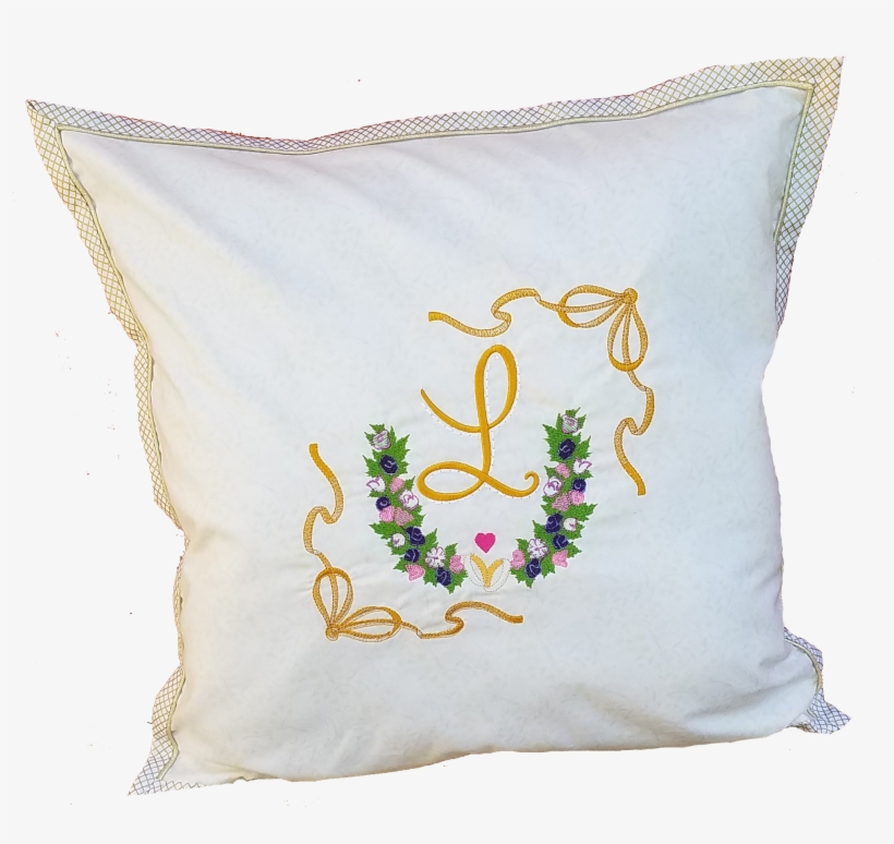These Combined Embroidery Designs Leave Plenty Of Room - Cushion, transparent png download