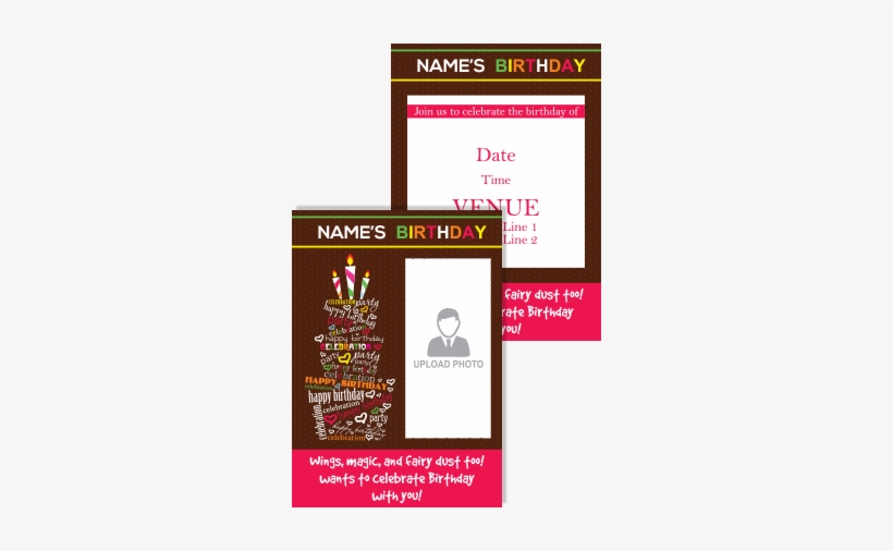 Cake Birthday Invitation Card - Big Deal Frenzy Acrylic Double-wall Tumbler, transparent png download