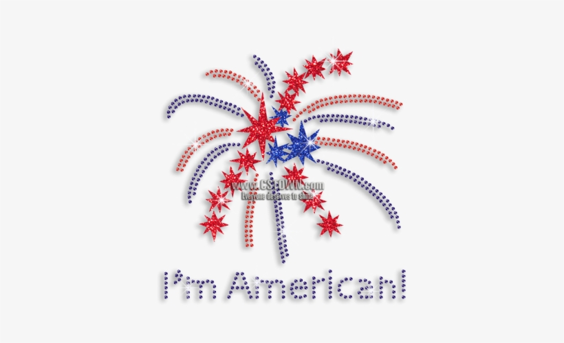 I'm American & Celebration Fireworks Iron-on Rhinestone - Insect, transparent png download