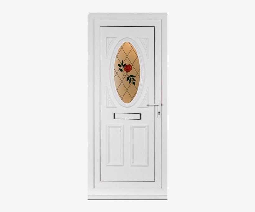 Doorsdirect2u Pvcu Acacia Rose And Diamond Lead Screen - Truro Front Door Resin Design Left Hand Hung - 920mm, transparent png download
