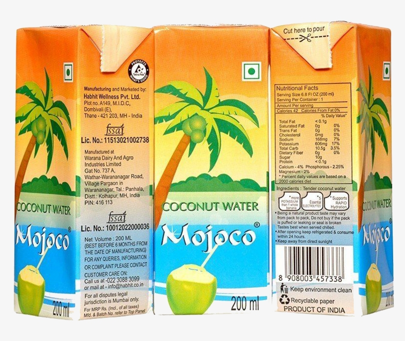 Mojoco Tender Coconut Water - Drink, transparent png download