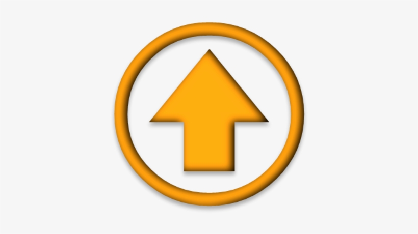 Orange Arrow Up Image - Traffic Sign, transparent png download