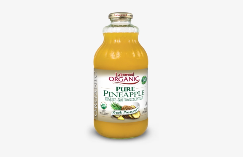 Lakewood Organic Pure Pineapple Juice, 32 Ounce - Organic Pineapple Juice, transparent png download