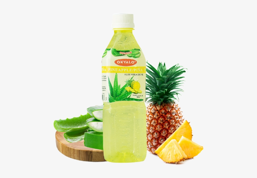 500ml Pineapple Aloe Vera Premium Drink - Plastik Ananas, transparent png download