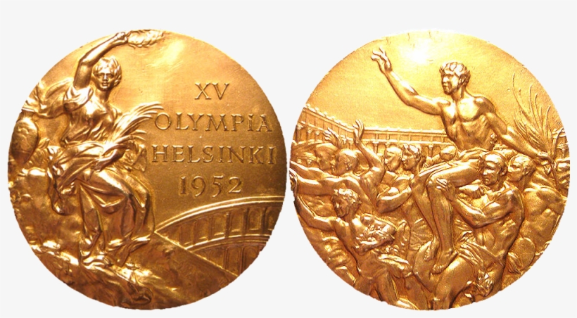 1952 Helsinki Gold, Silver, Bronze Medals, transparent png download