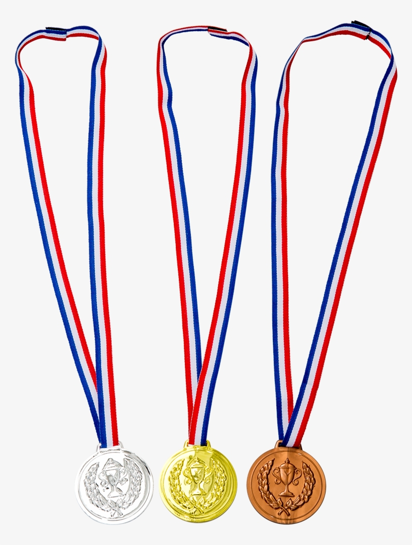 Gold Silver Bronze Medals 3pcs, , Large - Silver, transparent png download
