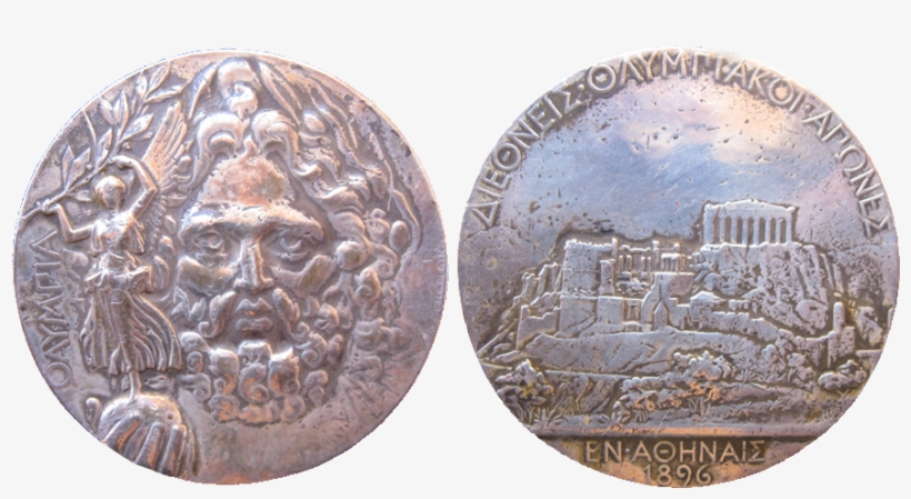 1896 Athen's Gold, Silver, Bronze Medals - Marathon, transparent png download
