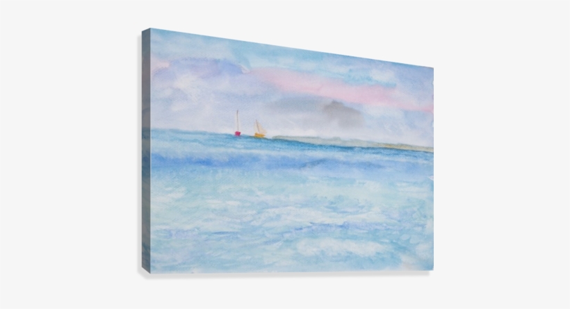 Distant Sailboats - Painting, transparent png download