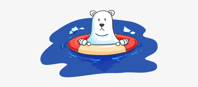 Climate Change - Climate Change Polar Bear Clipart, transparent png download