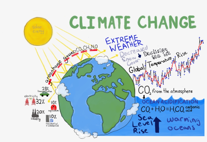 Climate Change Has Both Environmental And Economic - Environmental Issue Map Climate Change, transparent png download