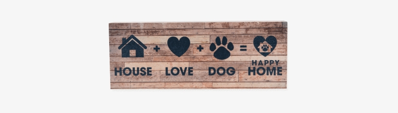 Wood Pallet Box Sign - House + Dog + Love = Happy Home, transparent png download