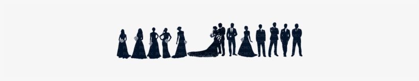 Silhouette Bp - Wedding Party Silhouette Png, transparent png download