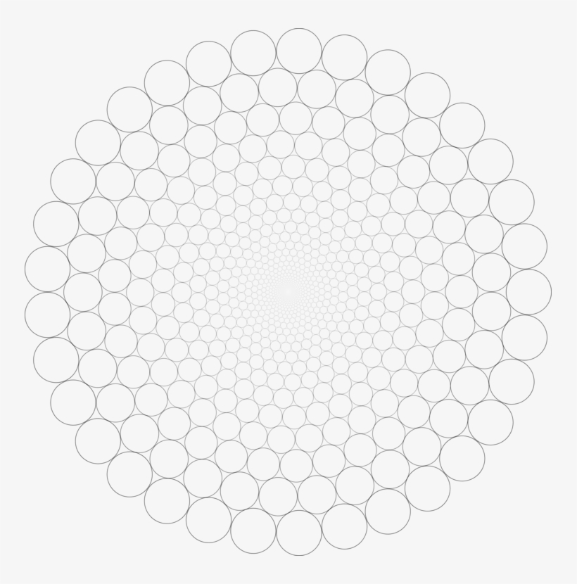 Symmetry Steel Round And Round Black Line Art - Circle, transparent png download