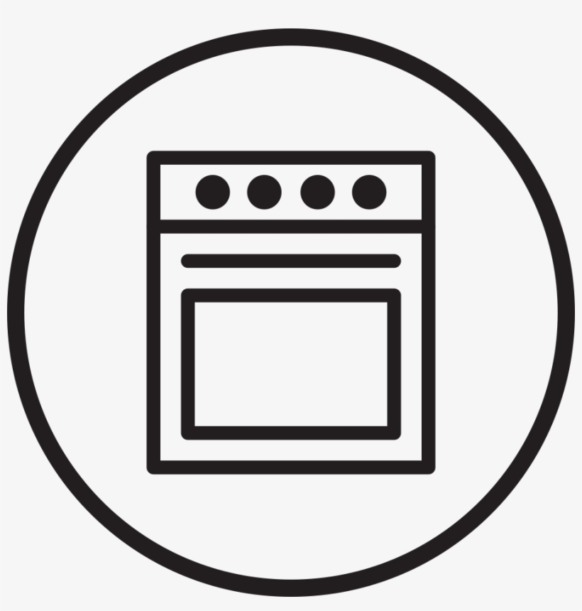 Kicthens Black-outline - Kitchen Stove, transparent png download