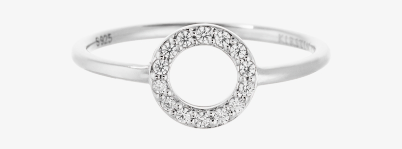 Circle Outline Crystal Ring Image - Engagement Ring, transparent png download