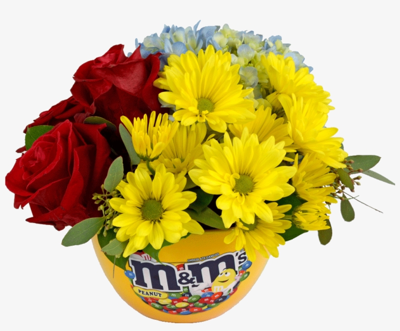 M&m Candy Dish Bouquet - Milk Chocolate M Ms Candy 1, transparent png download