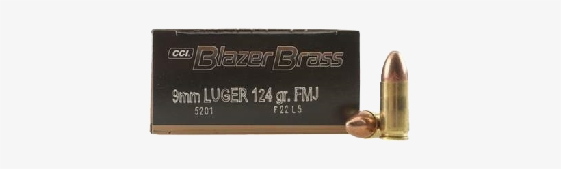 Cci Blazer Brass 124gr 9mm - Cci 5202 Blazer Brass 380 95fmj 50-20 - Sh15825, transparent png download