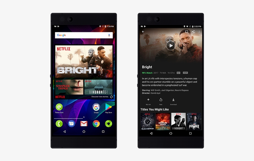 Https - //press - Razerzone - Com/wp Netflix Ui 300×266 - Razer Phone Netflix, transparent png download