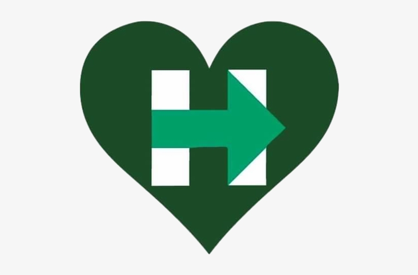 Green Hillary Heart Logo - Emblem, transparent png download