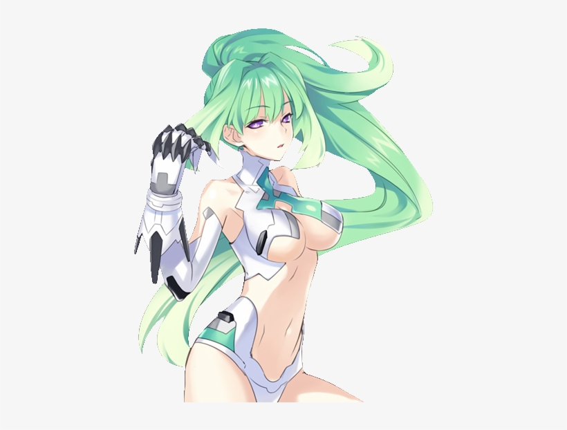Hdn Green Heart 2 - Hyperdimension Neptunia Anime Greenheart, transparent png download